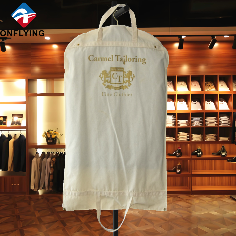 Storage Coat Garment Thick Canvass Suit Grey Cotton Bags Factory China