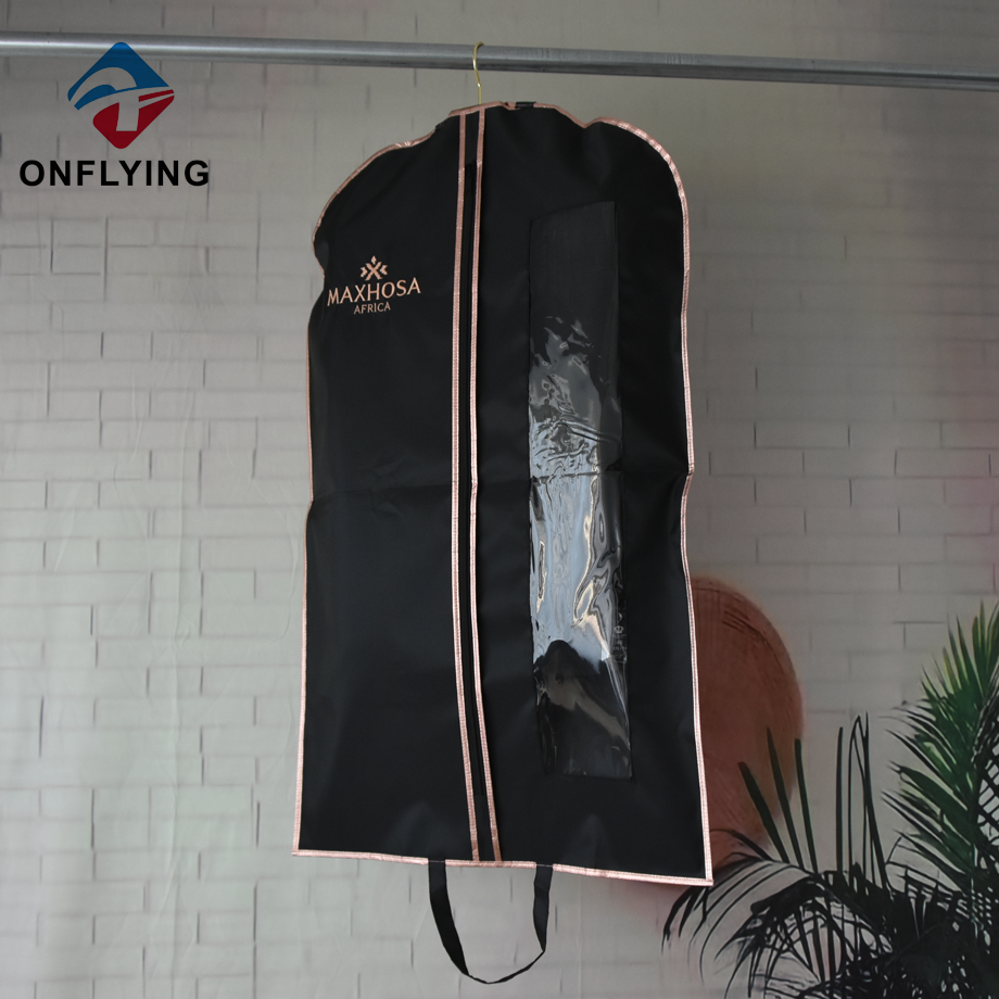 ベストセールカスタムジッパーガーメントパッケージブラック衣料品バッグ中国のサプライヤー