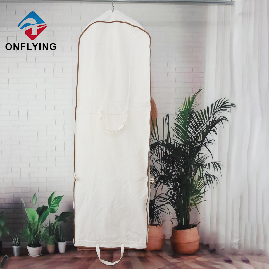 再利用可能なカスタムロングウェディングドレスガウンコットンバッグ中国メーカー