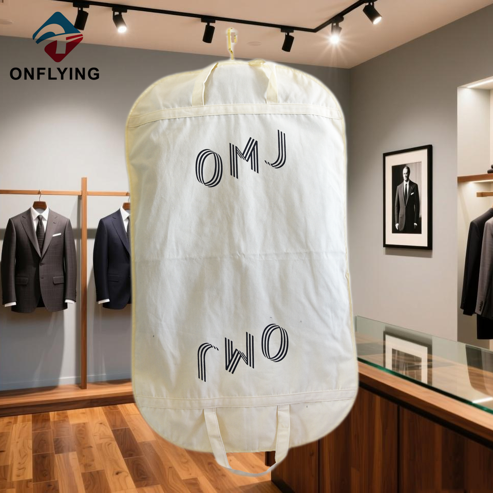 ホットセール耐久性のある環境に優しいクラシックコットンガーメントバッグ中国メーカー