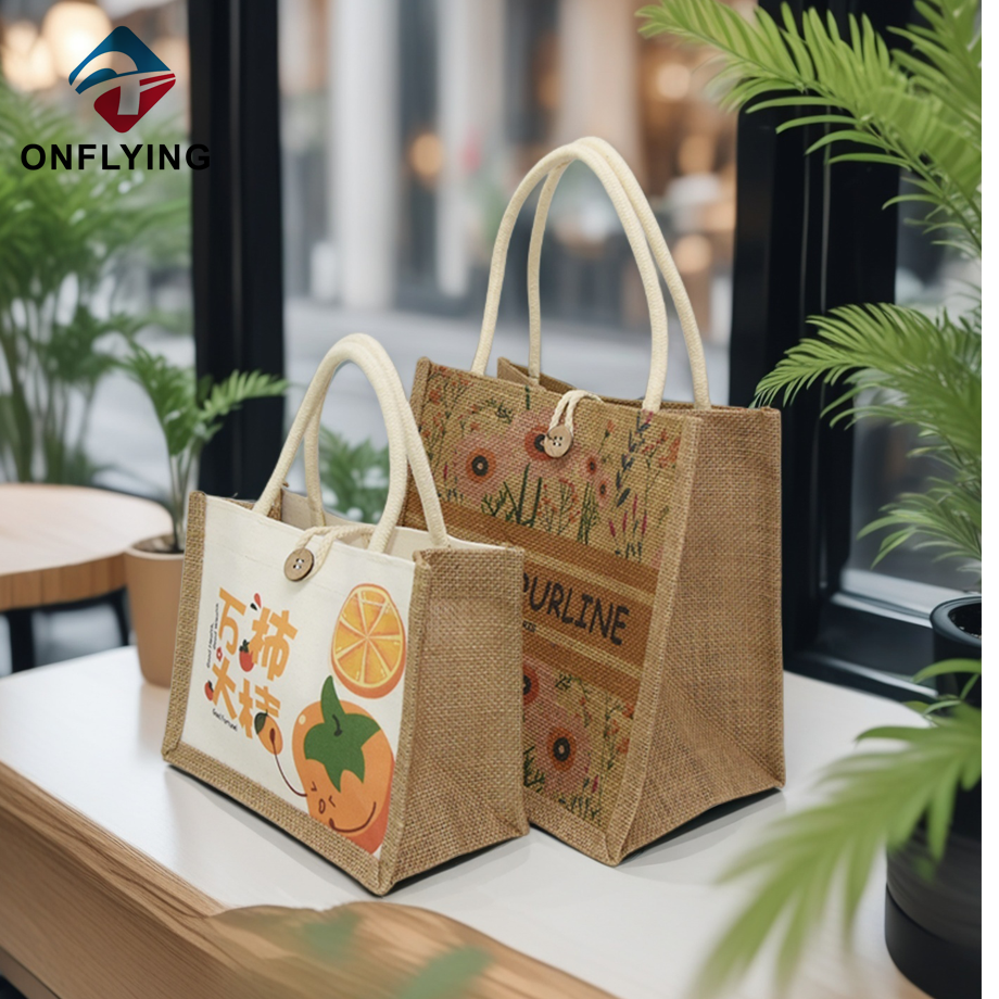 ベストセラー高品質の環境に優しい耐久性のあるジュートトートバッグチャイナファクトリー