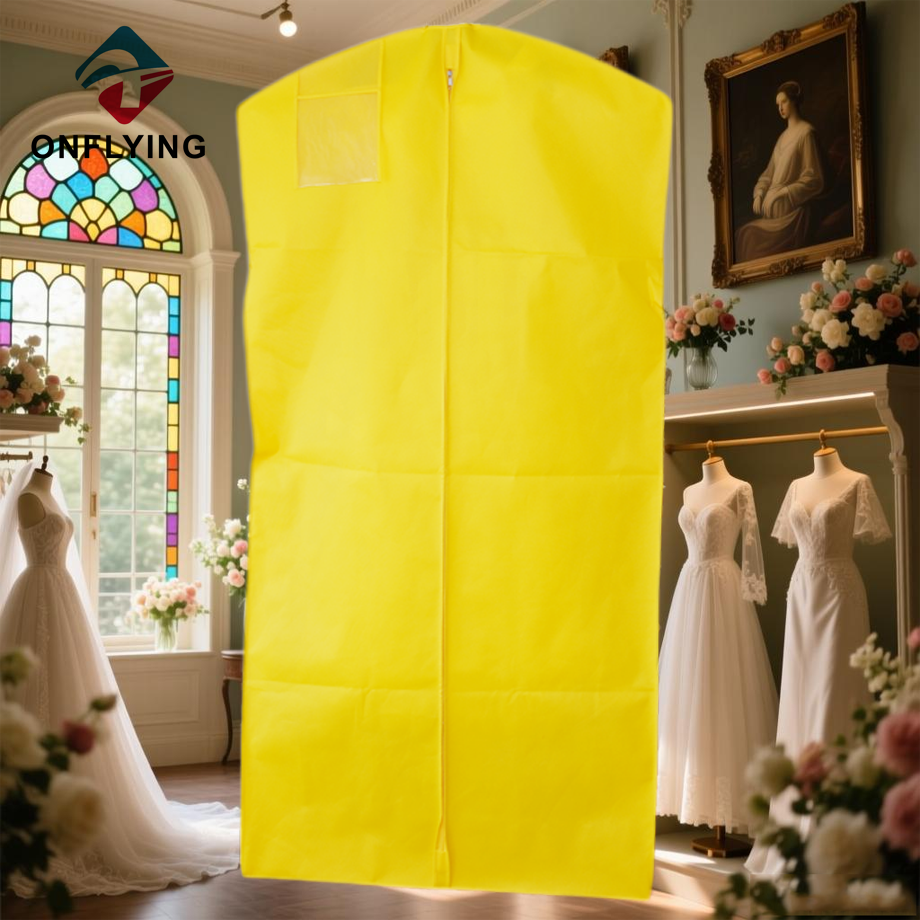 肥厚非編まれたエクストラワイドウェディングドレスガウンダストバッグ中国サプライヤー
