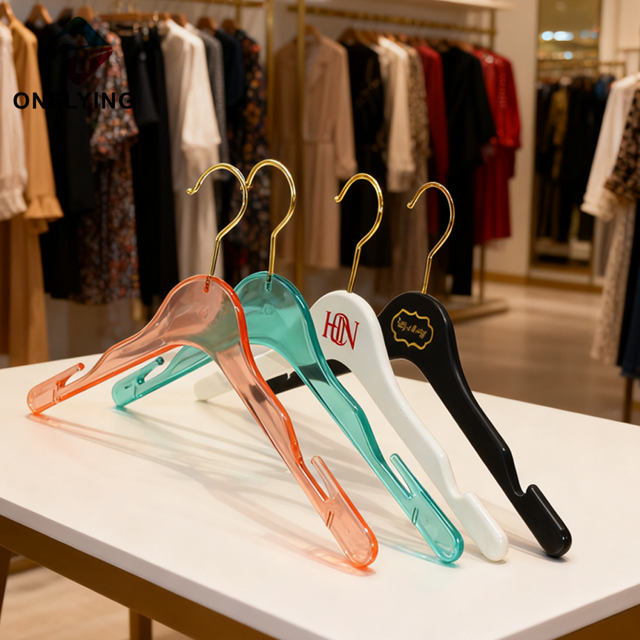 Ensemble de cintres en plastique solide pour robe de mariée, encoche antidérapante colorée personnalisée, usine chinoise