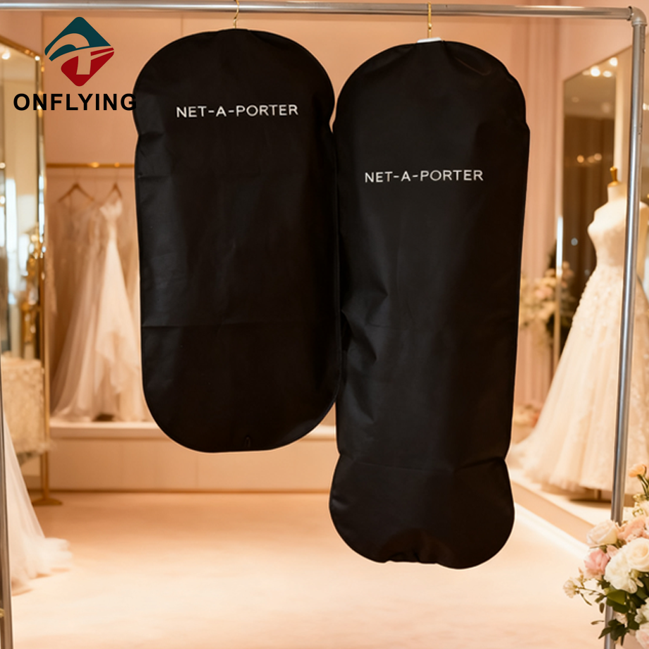 新郎新娘西装和婚纱黑色无纺布服装袋中国工厂