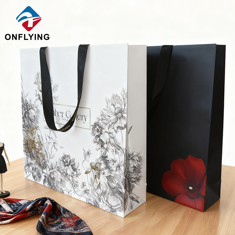 高級再利用可能な肥厚リボン処理ショッピング ギフト バッグ中国メーカー