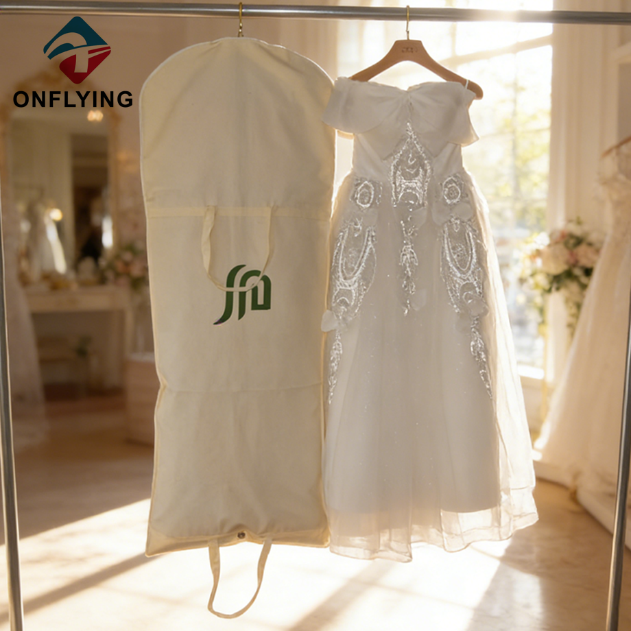 高品質のカスタマイズされたウェディング ドレス ガウン綿ガーメント バッグ中国工場