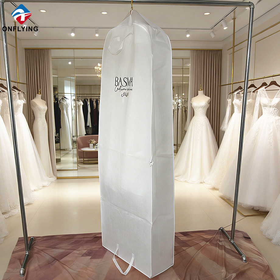 Extra Big Sizes Non Woven White Wedding Garment Bag with Gusset Factory China - COPY - 09sank