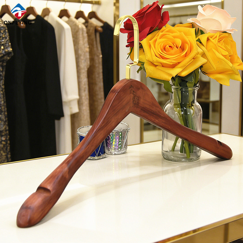Wholesale High Quality Luxury Black Wooden Clothes Hanger manufacturer China - COPY - vm4cuh