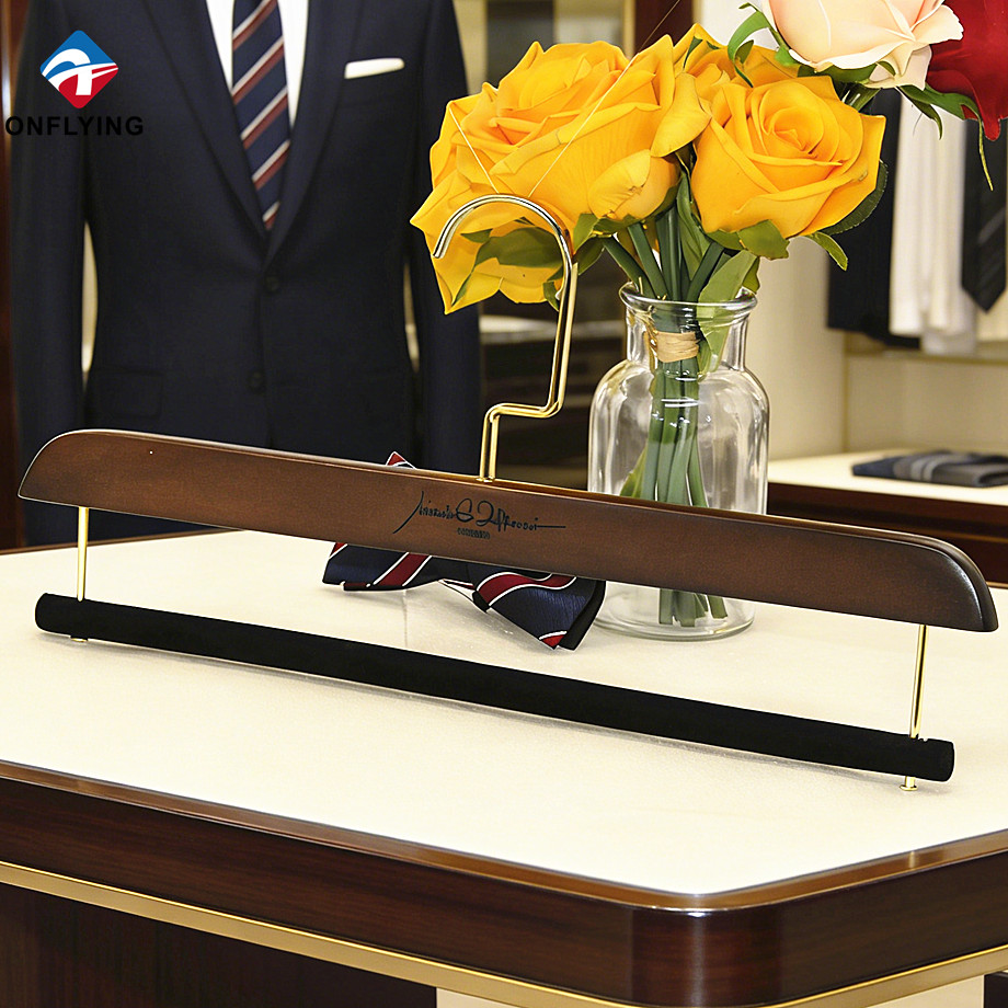 Fashion Customized Sizes Durable Black Wooden Pants Hanger for Bouqitue Factory China - COPY - ned7jn