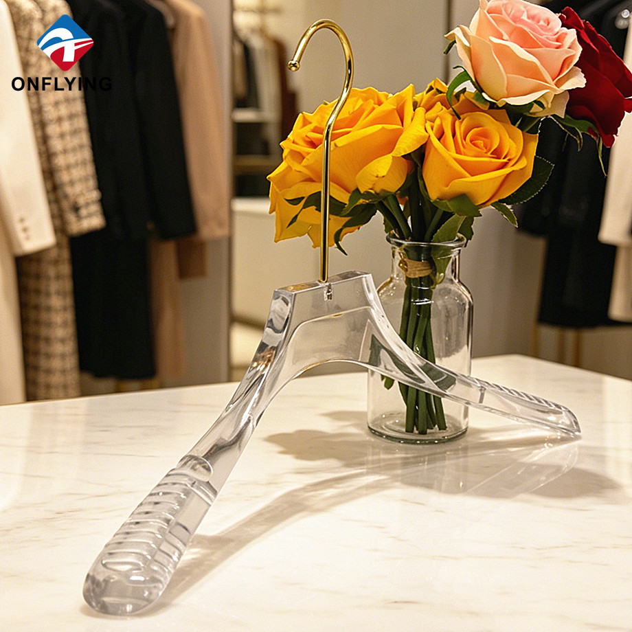 พรีเมี่ยมบูติกเลดี้กันลื่นที่กำหนดเองรอบตะขอแขวนชุดอะคริลิซัพพลายเออร์จีน