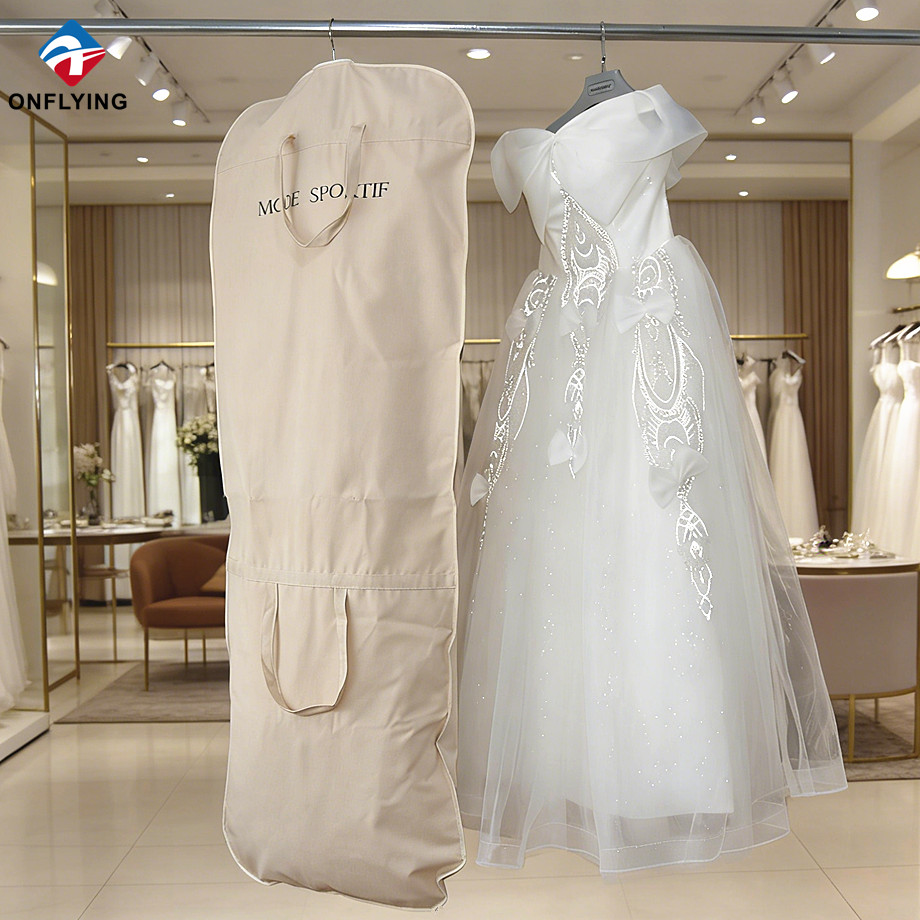 High Quality Dustproof Eco- Friendly Customized Luxury Dress Natural Cotton Bag Supplier China