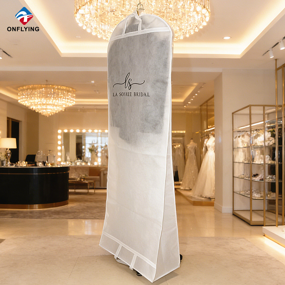 Matériau épais délicat personnalisé robe blanche non tissé fournisseur de couverture de mariage Chine