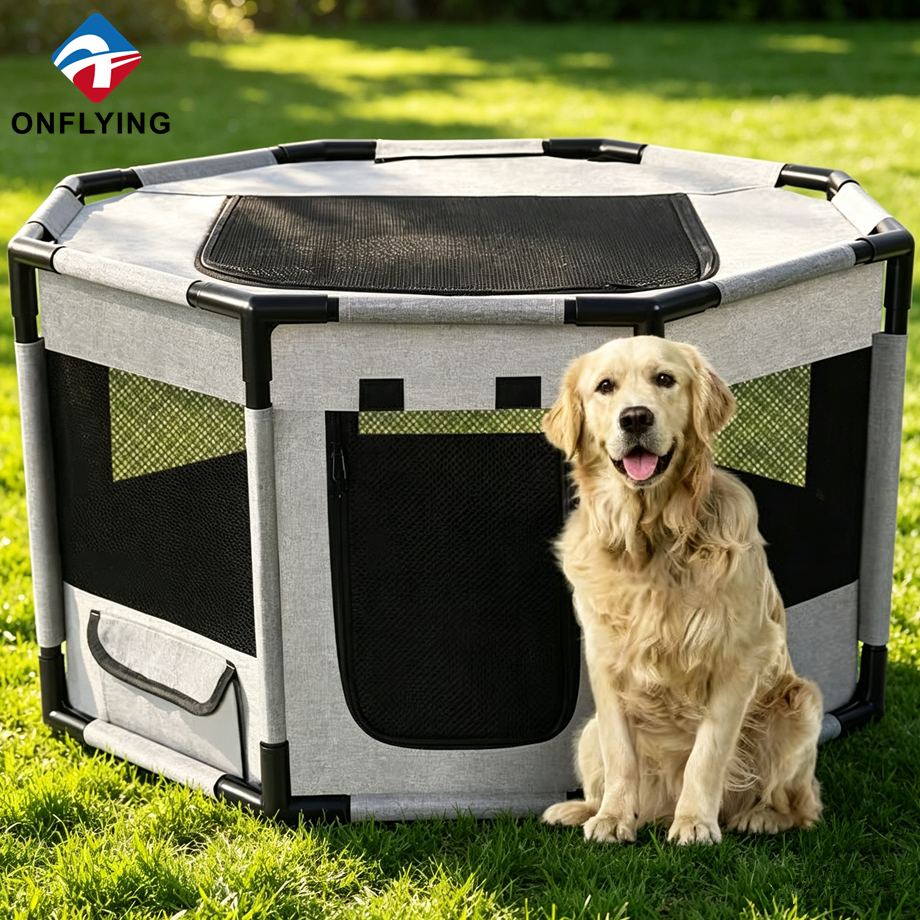 Pet Cage Indoor Outdoor Use Durable Scratch-Resistant Portable Exercise Kennel Supplier China