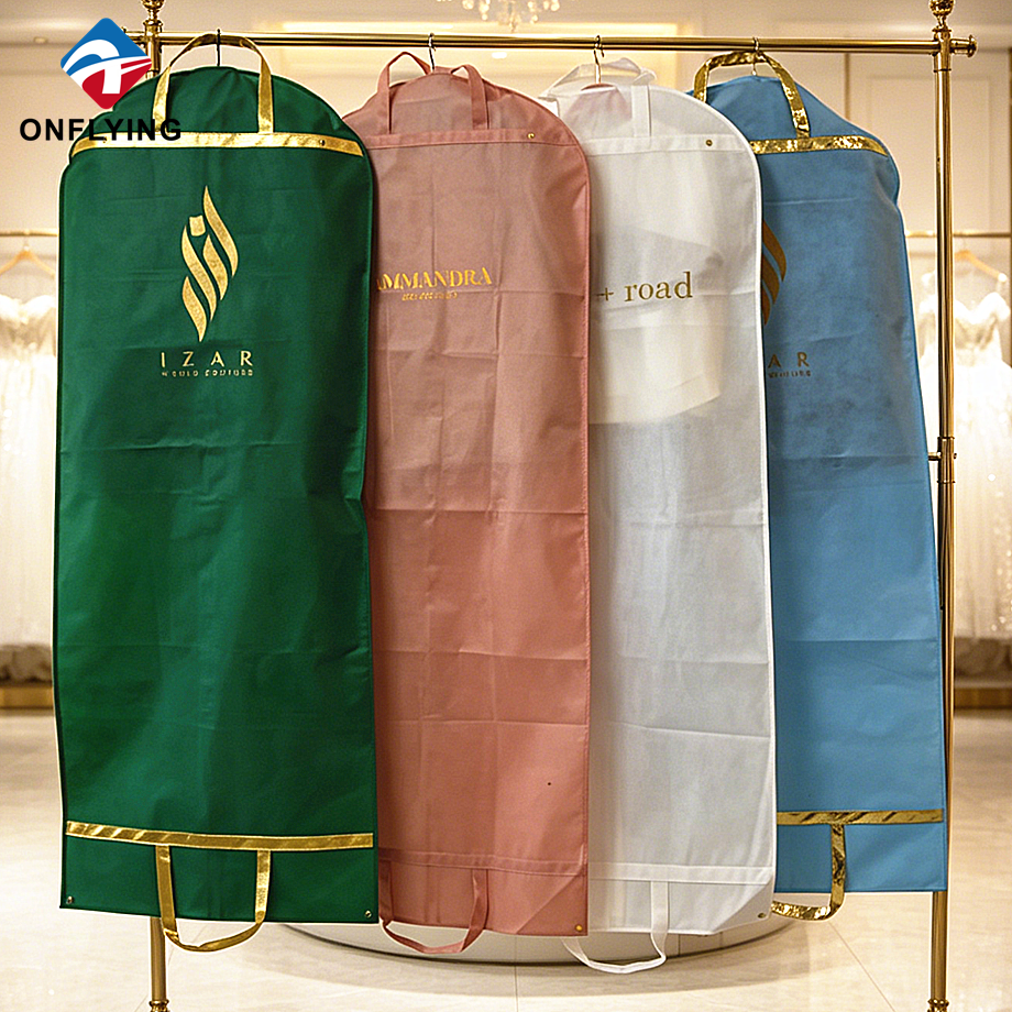 Reusable Durable Lady Clothes Dress Packing Colored Dust Non Woven Cover Set Supplier China