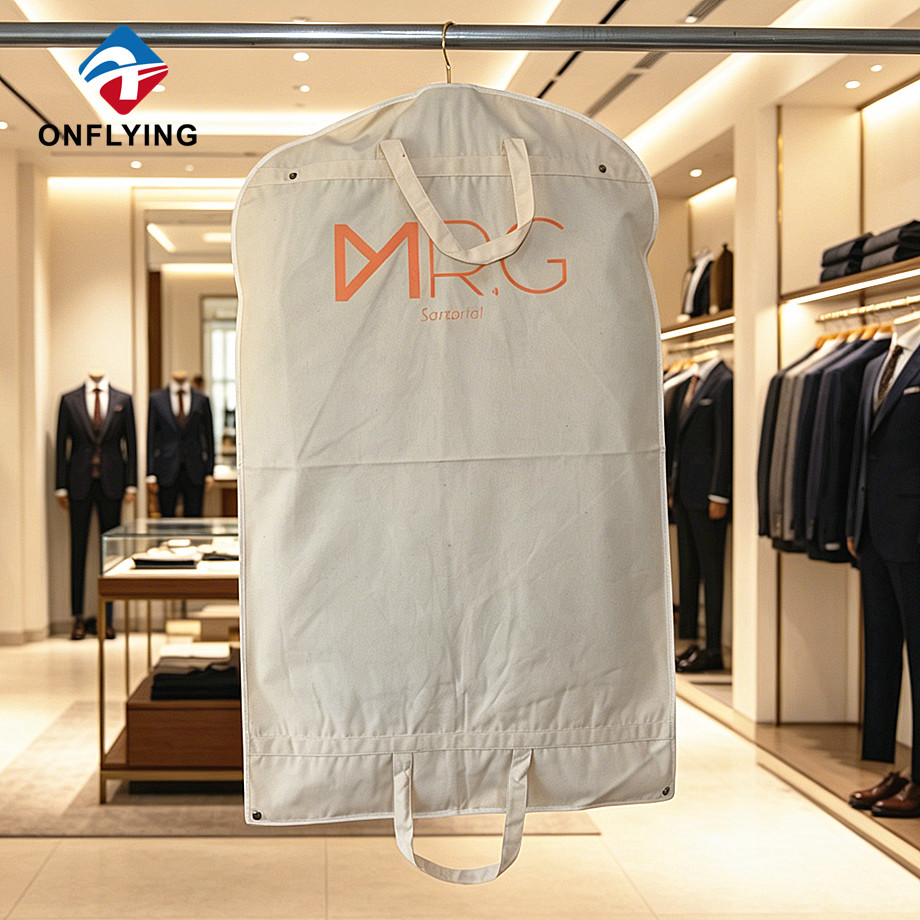 Elegant Luxurious Fabric Garment Dust Natural Cotton Cover Custom logo Sizes Factory China