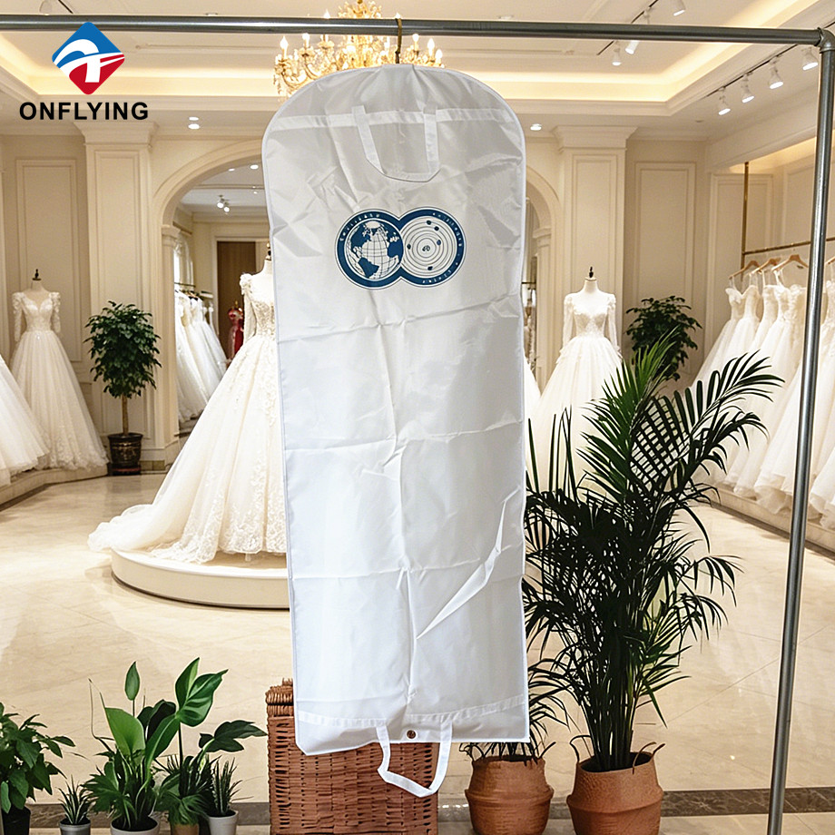 Elegante tragbare wasserdichte Aufbewahrungstasche aus weißem Polyester mit Öse, Fabrik China