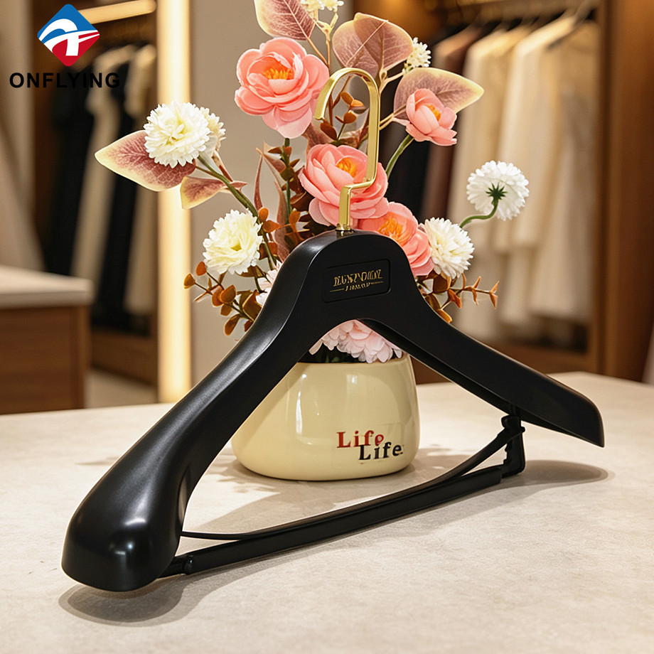 High Quality Bedroom Suit Custom logo Anti-slip Shoulder Matte PP Plastic Hanger Supplier China - COPY - 2tushf