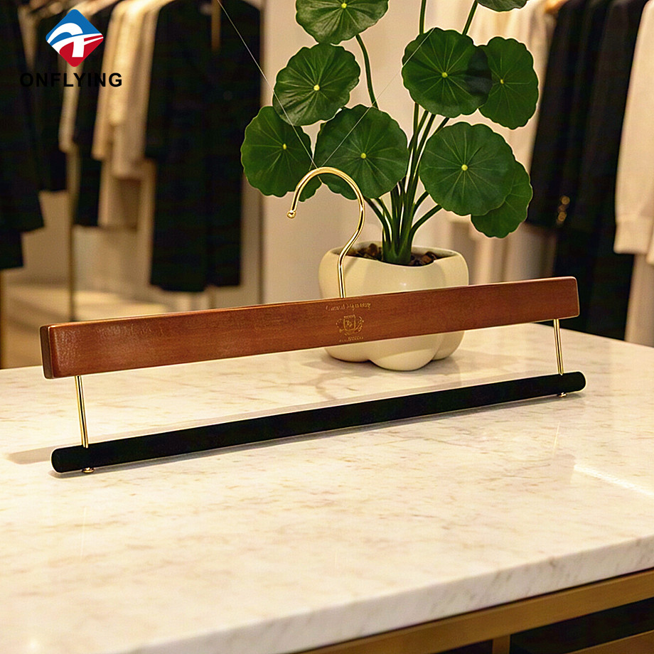 Long-lasting Reliable Factory Custom logo Sizes Robust Modern Wooden Pants Hanger Supplier China