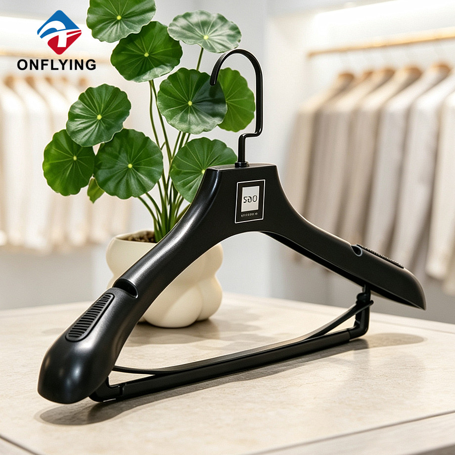 High Quality Bedroom Suit Custom logo Anti-slip Shoulder Matte PP Plastic Hanger Supplier China - COPY - fnbtim