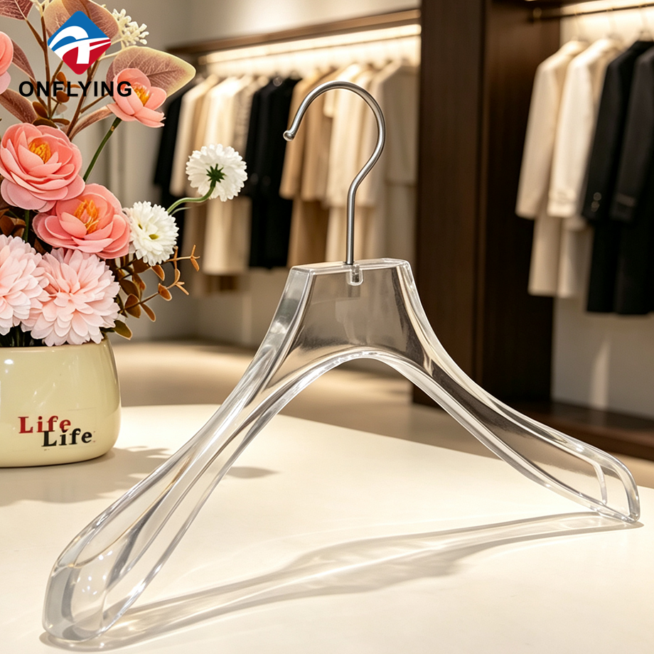 Durable Wear-resistant Smooth Glossy Surface Sturdy Transparency Acrylic Hanger Manufacturer China