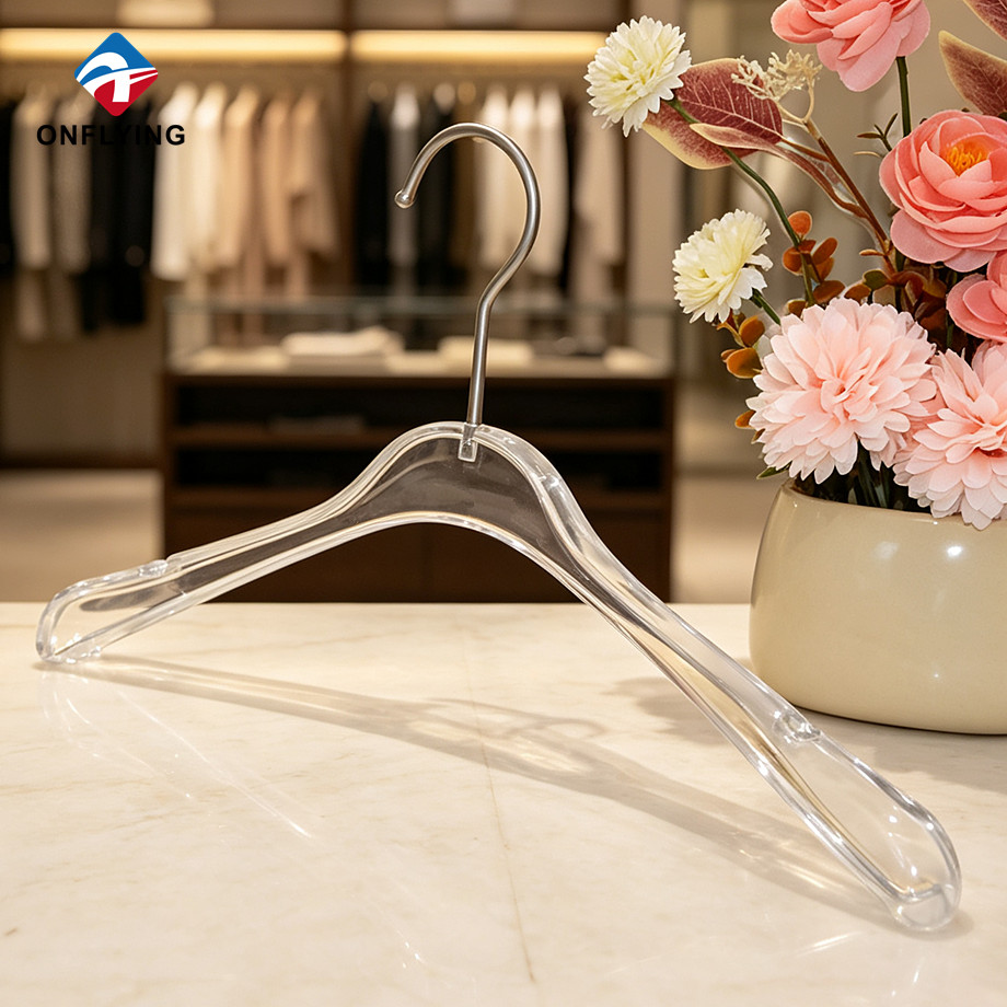 Heavy-duty Modern Minimalist Transparency Acrylic Clothing Garment Hanger Custom Supplier China