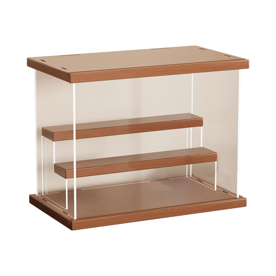 China acrylic wooden display case,figurine storage display cabinet