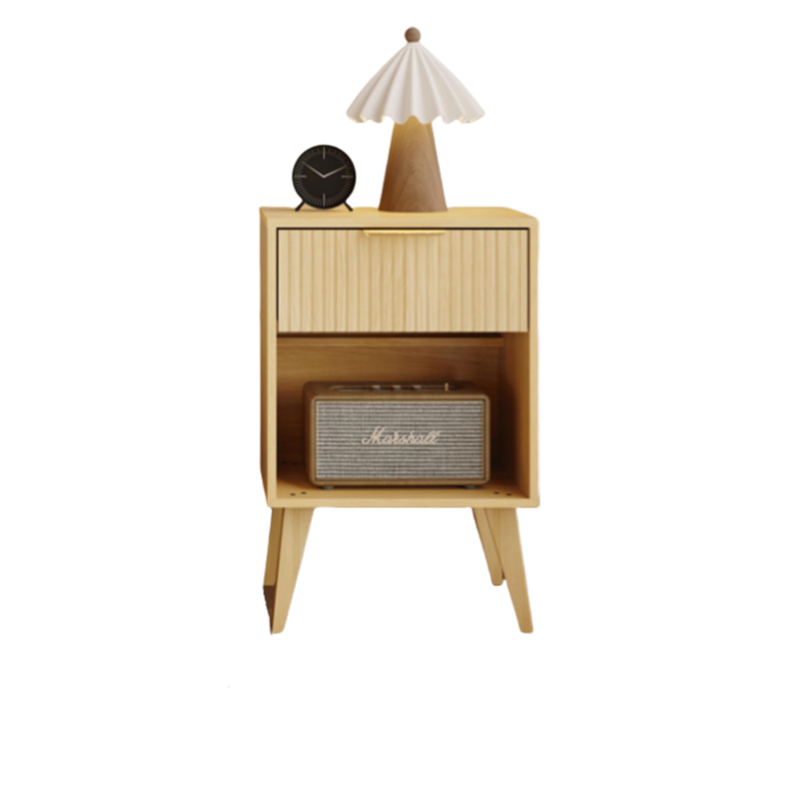 Wholesale Wooden Night Stand with Opening Storage, Wood Bedside Table with Drawer
