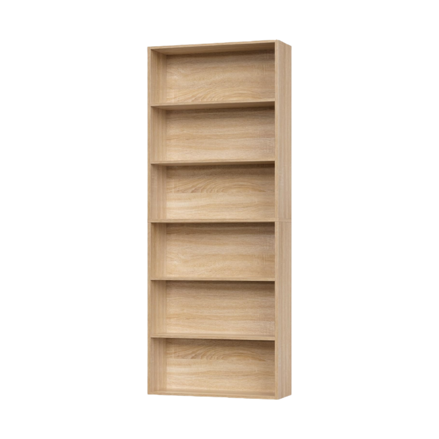 Wholesale Freestanding Display Storage Shelves, 6-Tier Open Bookcase and Solid Wood Bookshelf