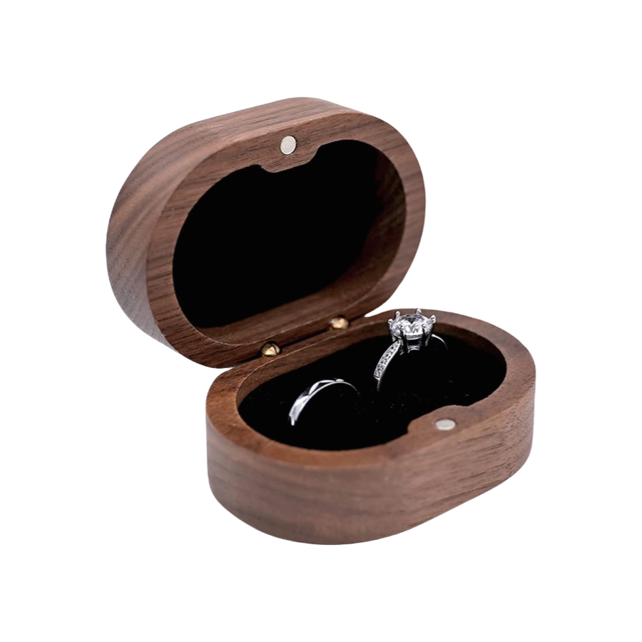 Wholesale Wooden Ring Box Wedding Ring Box for Proposal, Handmade Wooden Ring Storage Box