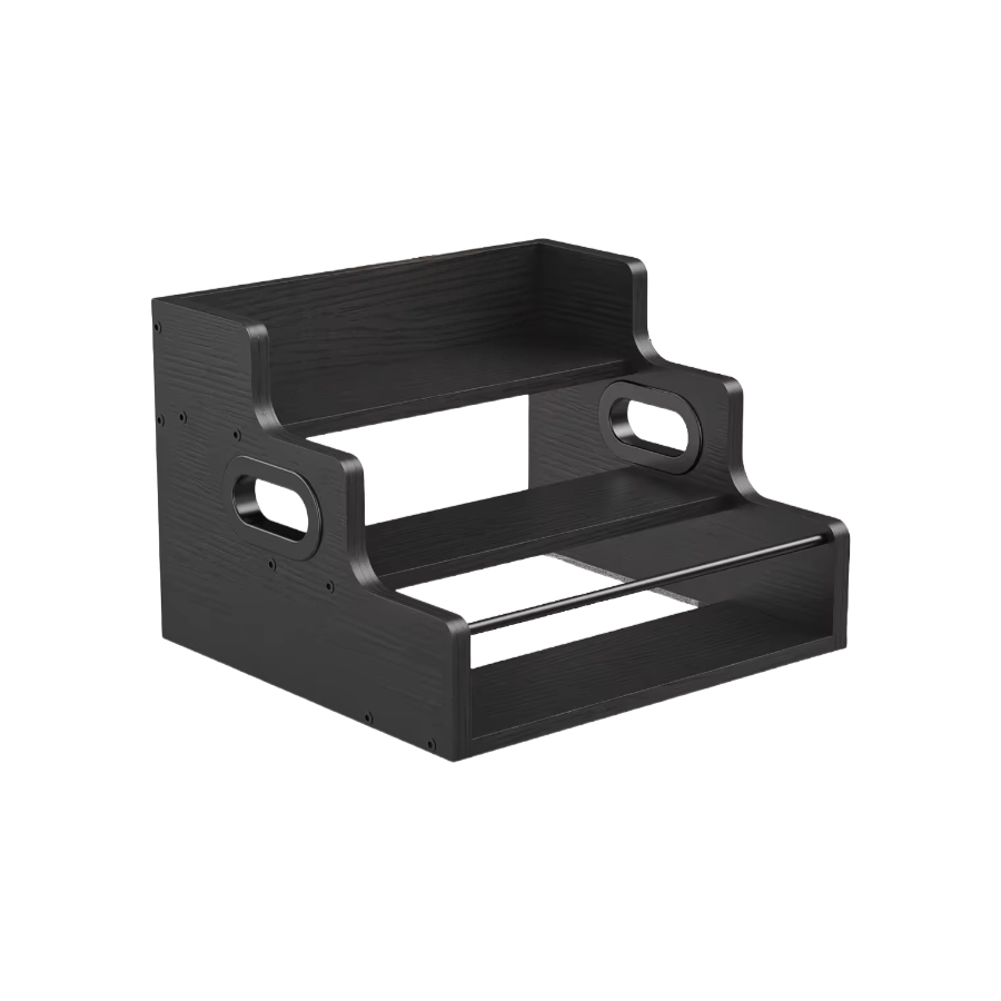 Wholesale Liquor Bottle Display Shelf, Coffee Storage Organizer, 3 Step Countertop Liquor Wine Rack