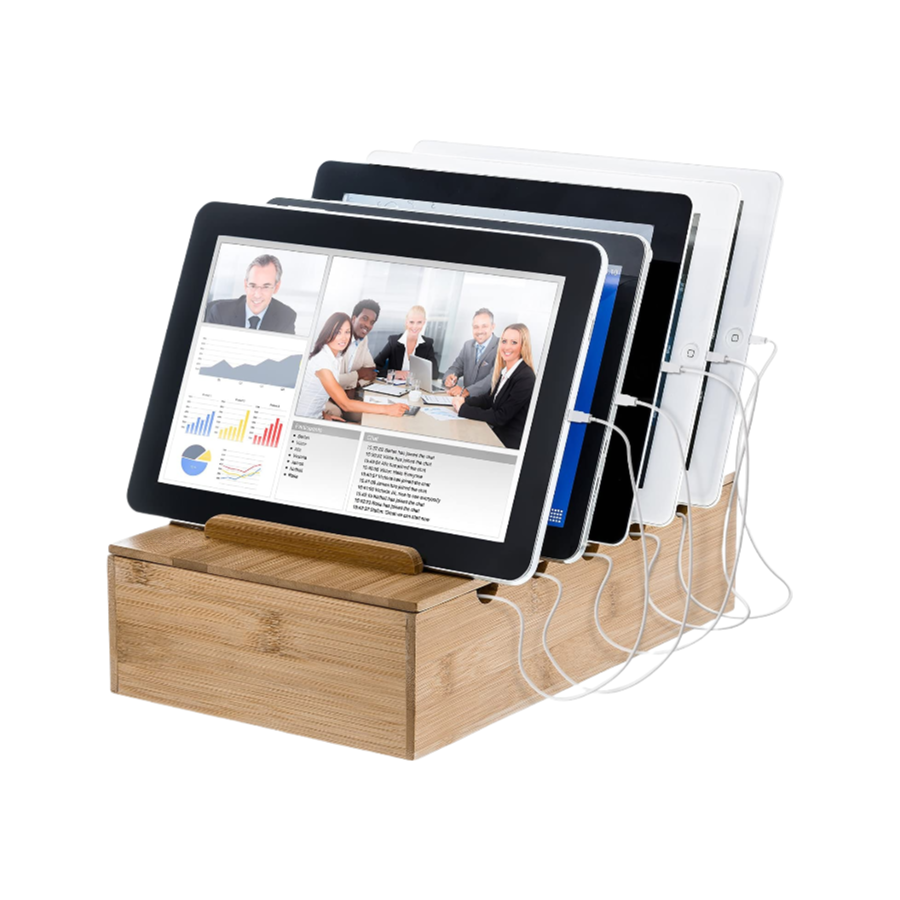 Wholesale Wooden Charging Station Organizer for Phones, Tablets and Laptops