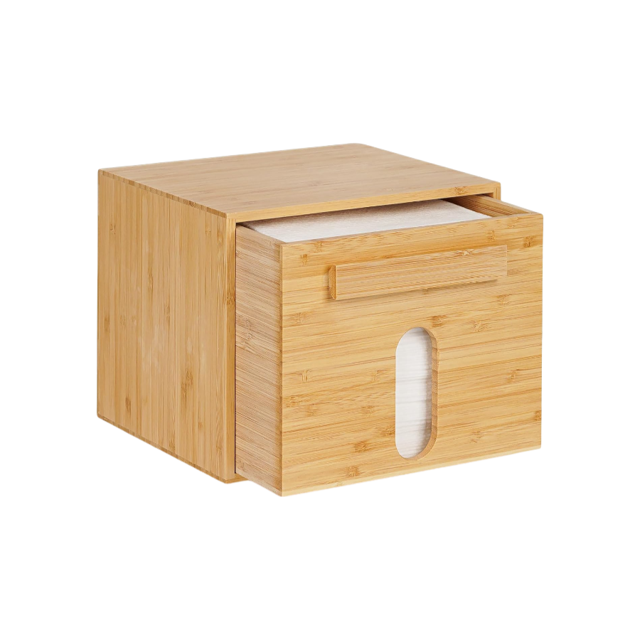Wholesale Disposable Face Towel Holder Bamboo Storage Box, Multifunctional Storage Box