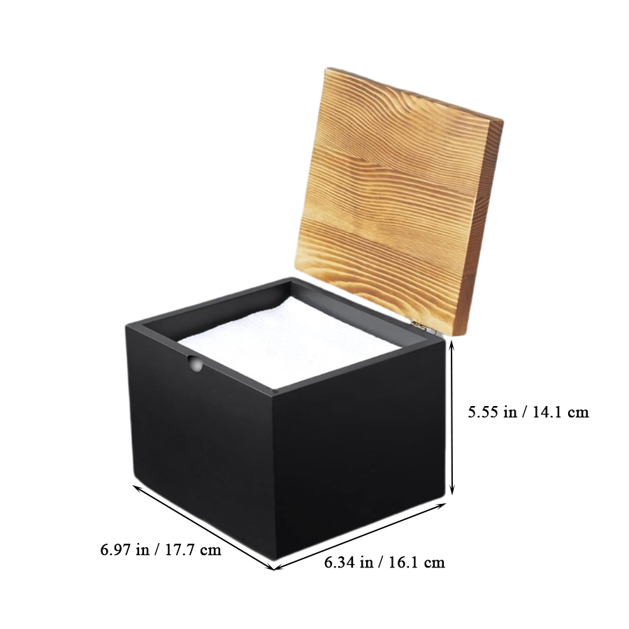 Wholesale Disposable Face Towel Holder, Wooden Face Towel Container, Storage Box with Lid