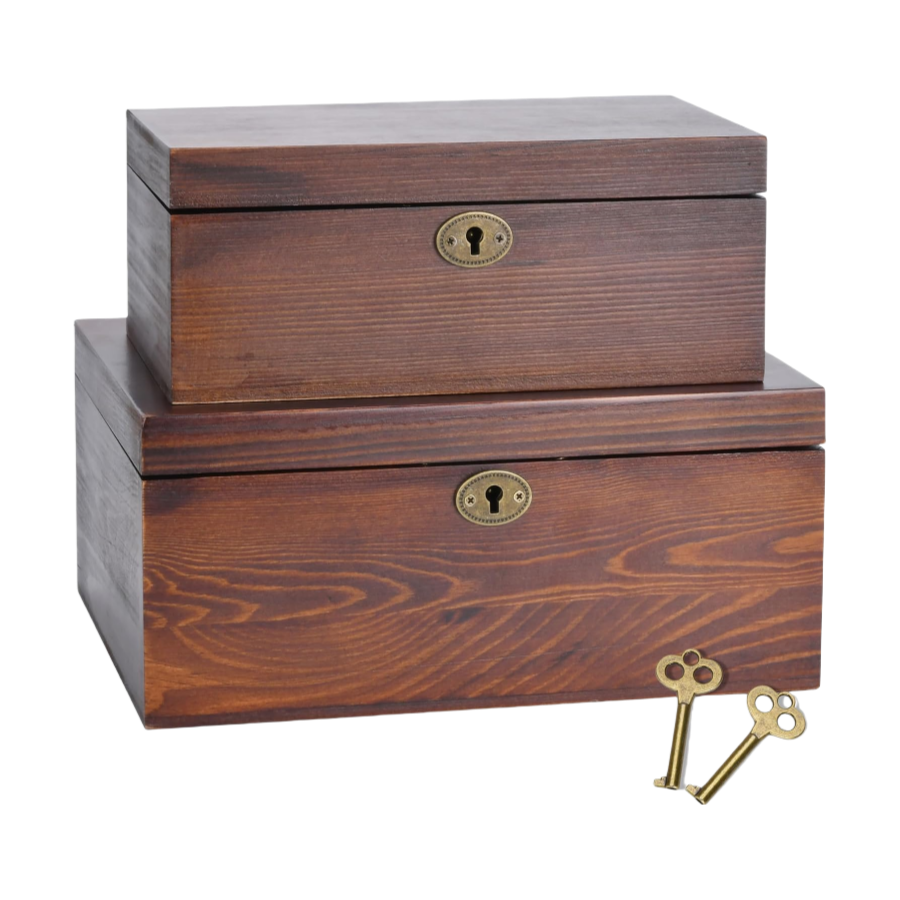 Wholesale Wooden Storage Box, Vintage Decorative Chest - for Keepsakes, Valuables