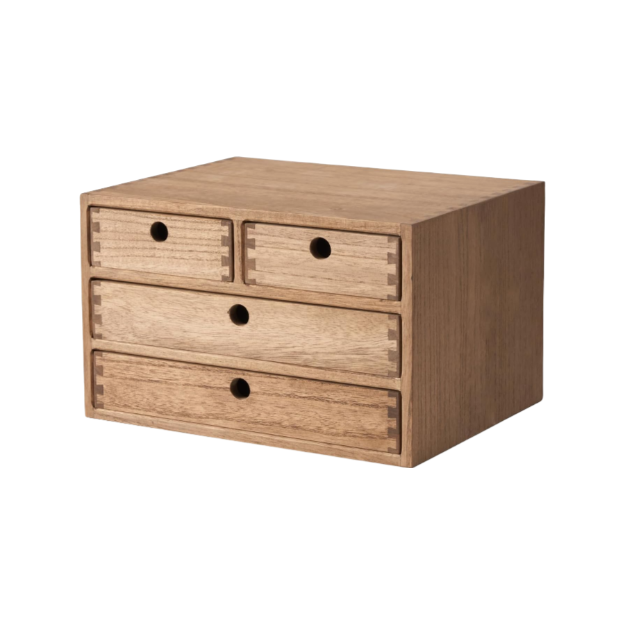 Wholesale Wood Desktop Storage Cabinet Office Supplies Wooden Storage Box with Drawers