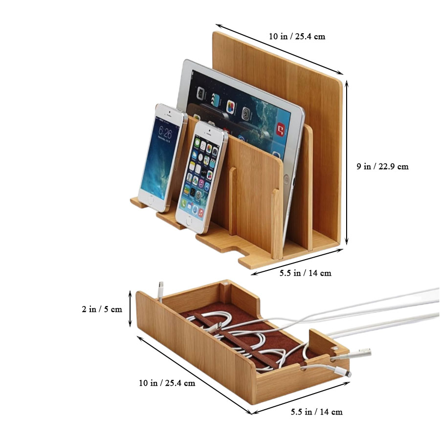 Großhandel Multi-Device Lading Station Dock & Organizer: Universal für Laptops, Tabletten und Telefone