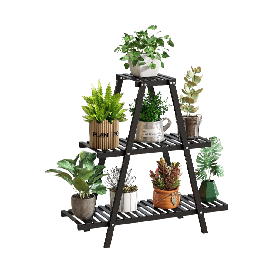 Wholesale Bamboo Plant Stand Indoor Plant Shelf, 3 Tiers Ladder Plant Holder Flower Stand