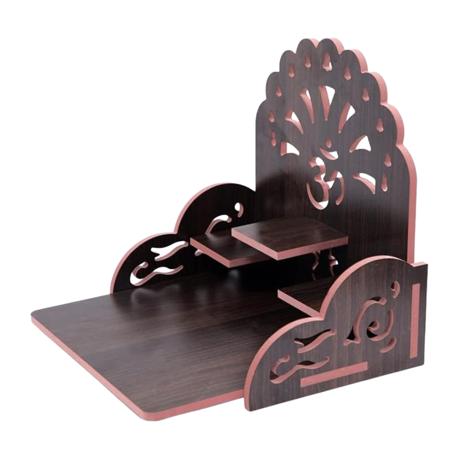 Wholesale Fully Handmade Beautiful Wooden Wall Hanging Puja Temple for Home God Stand