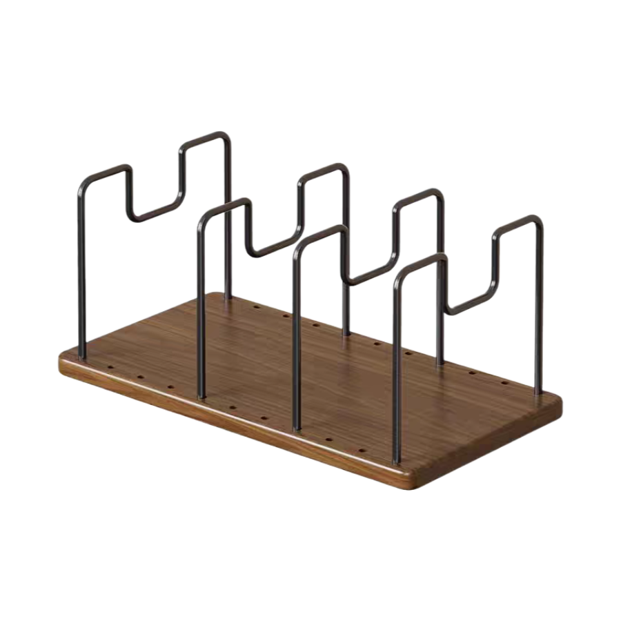 Custom Metal Wood Desktop Organizer Rack Adjustable Bookshelf Magazine Stand