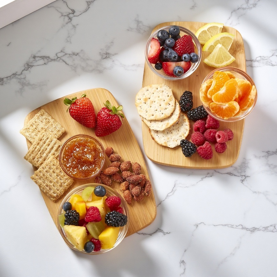 Bandes à découper en gros de 4 pièces tailles assorties de tailles de service pour les viandes de fromage pain