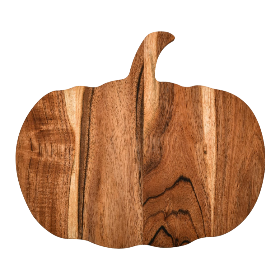 Wholesale Halloween Pumpkin Shaped Wooden Cutting Board Serving Platter with Handle