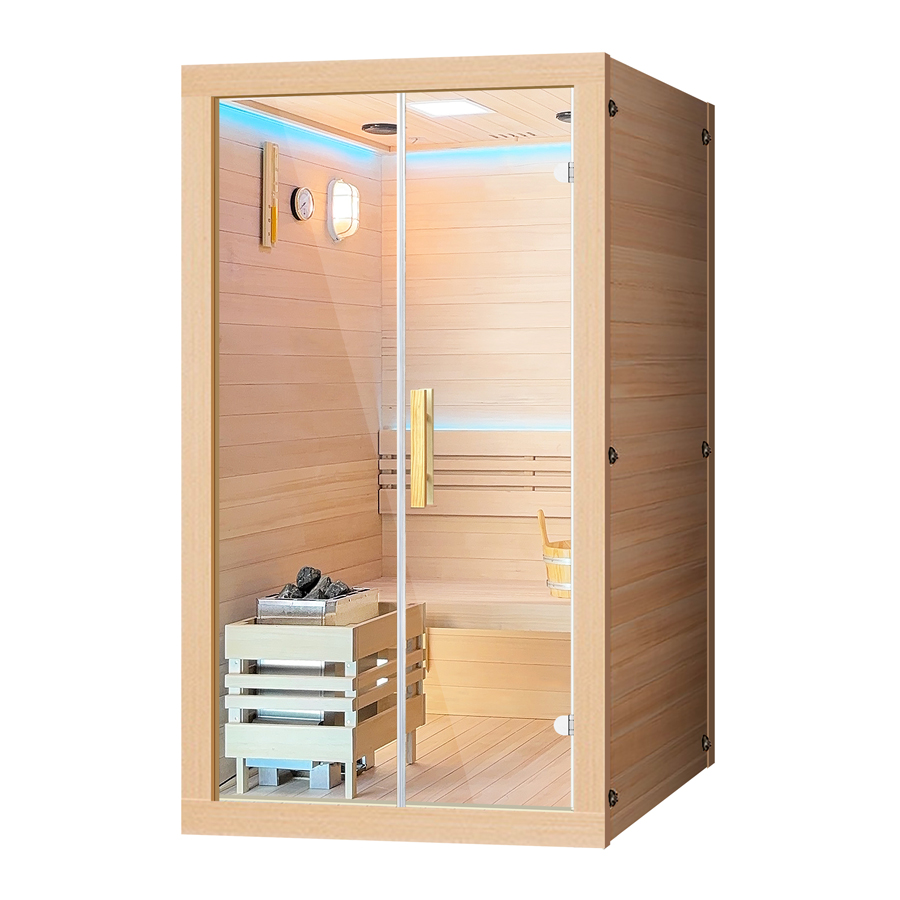 Wholesale Modern Design 2 Person Indoor Sauna Room with Sauna Stove