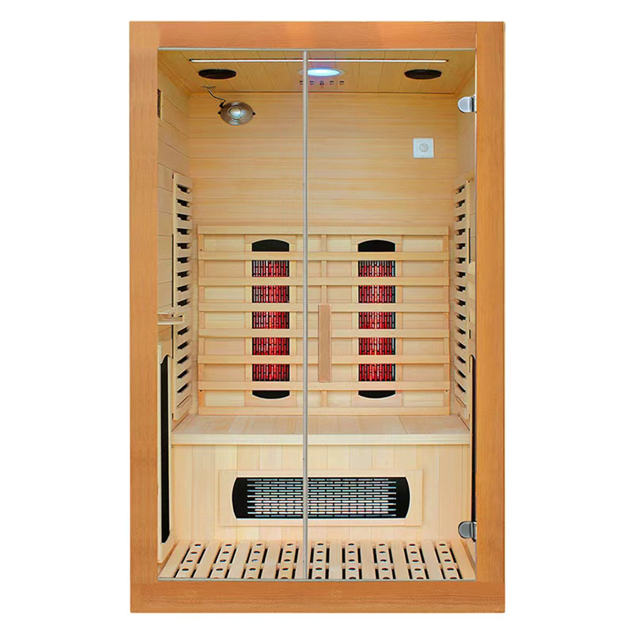 Wholesale Far Infrared Sauna Room, Premium Hemlock Wood Sauna, 2 People