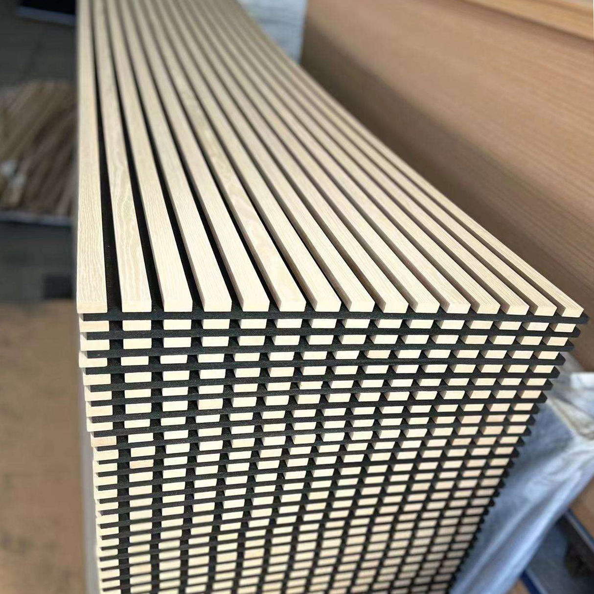 Wood Slat Wall Panel Fluted Sound Absorbing Panel for Interior Wall Decor - COPY - fmpgit