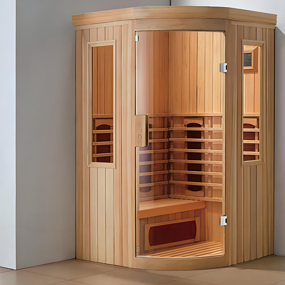 Modern Luxury Corner Sauna Room 2 Person Indoor Sauna Glass Sauna Room for Home Spa - COPY - 2enpmh