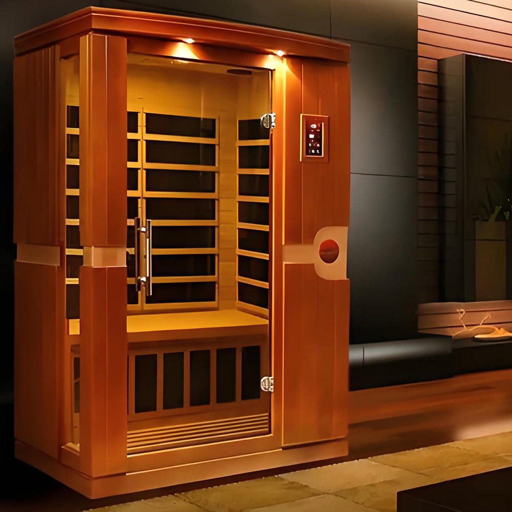 Modern Luxury Corner Sauna Room 2 Person Indoor Sauna Glass Sauna Room for Home Spa - COPY - 2enpmh