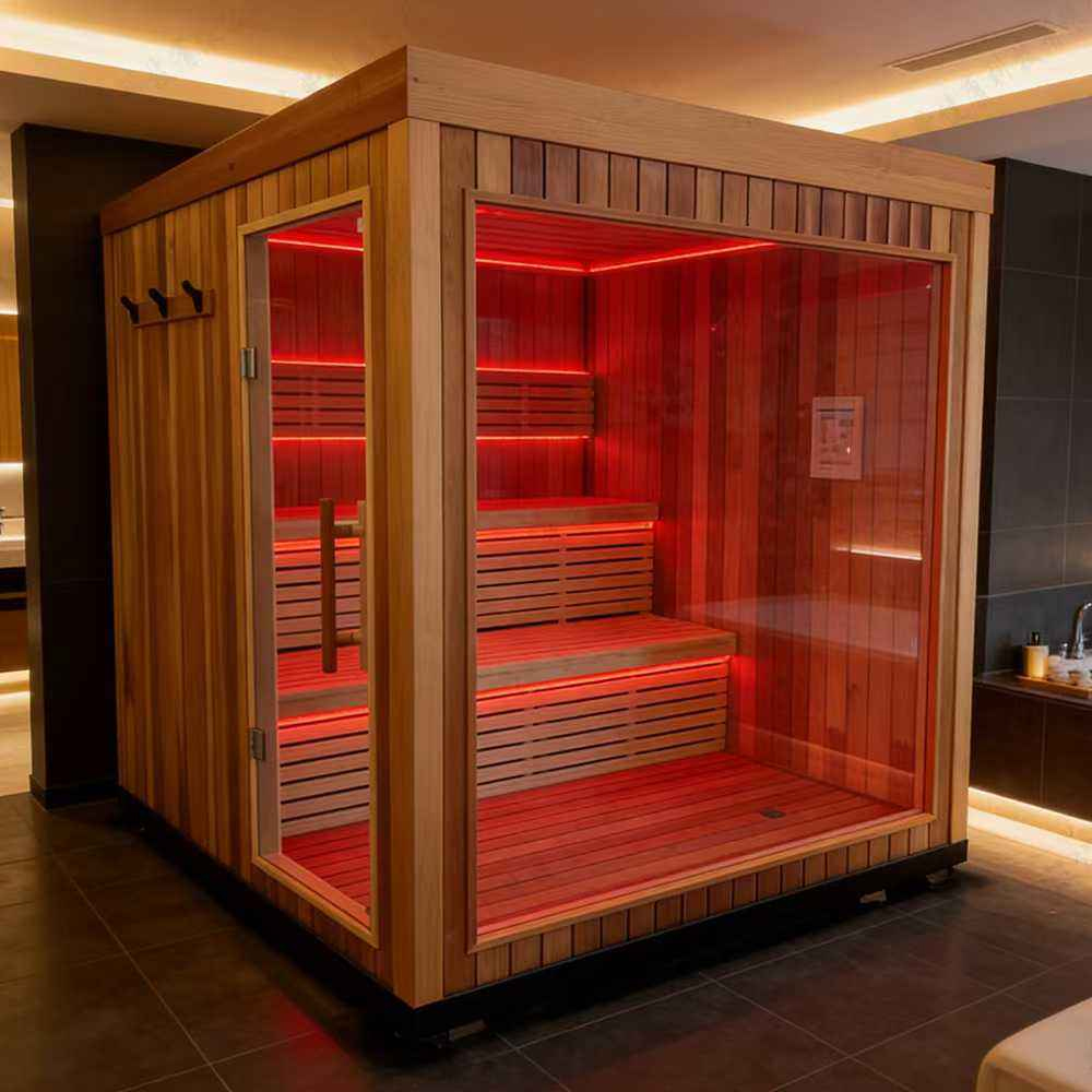 Modern Luxury Corner Sauna Room 2 Person Indoor Sauna Glass Sauna Room for Home Spa - COPY - 2enpmh