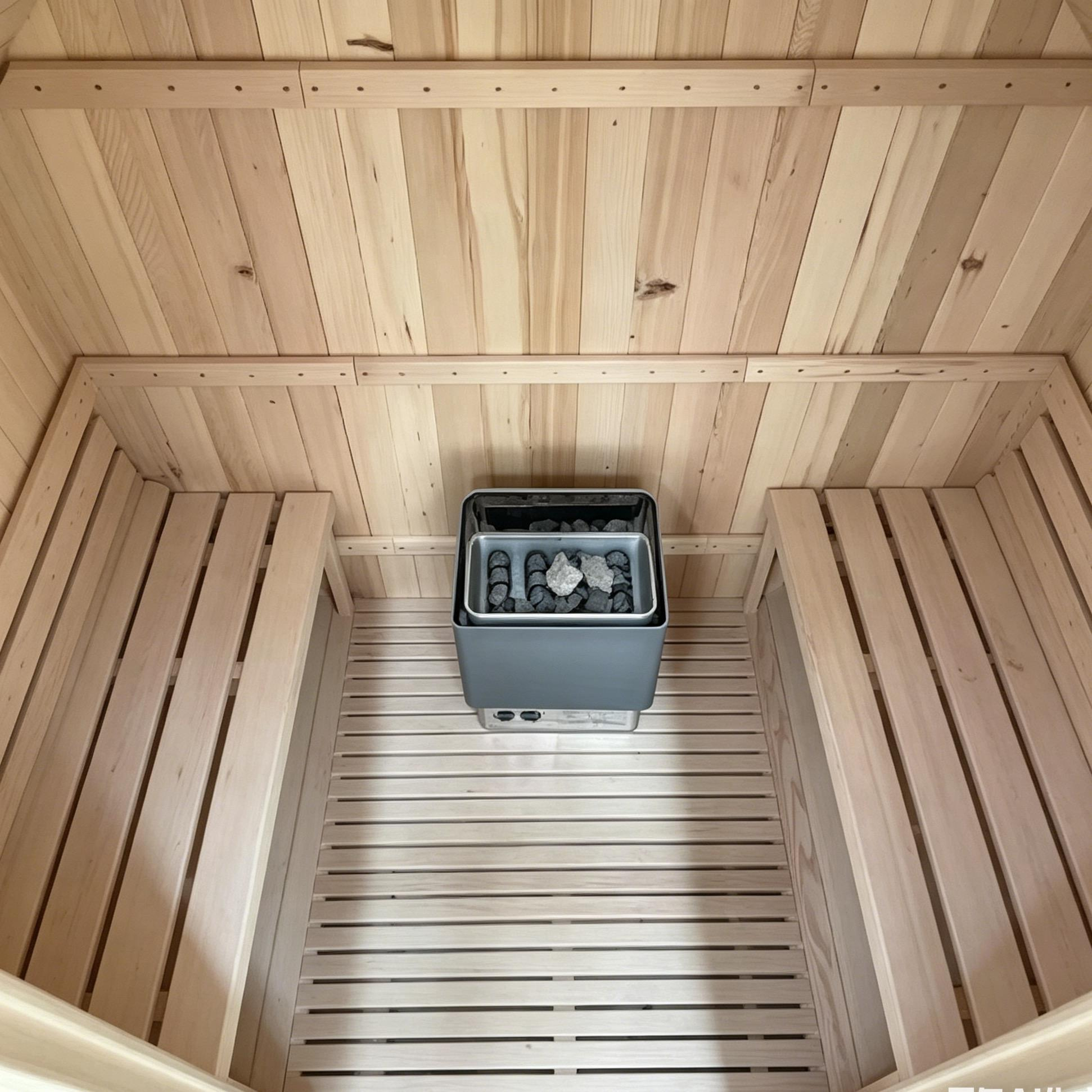 Luxury Outdoor Cube Barrel Sauna Room 2-4 Person Wooden Garden Sauna Cabin - COPY - l9cs9t
