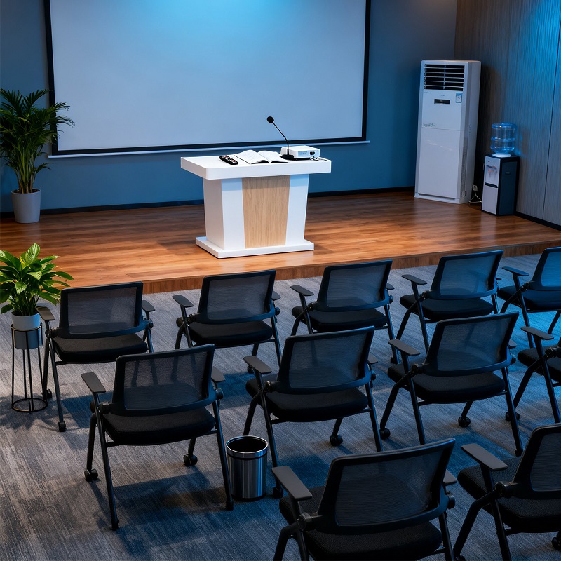 Modern Mesh Executive Chair with Lumbar Support and Fabric Upholstery