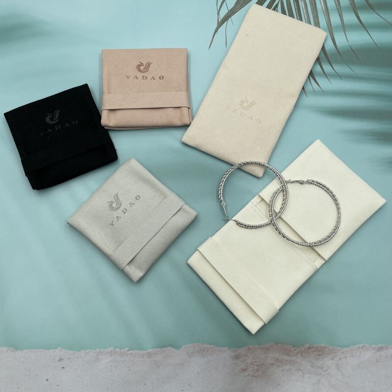 Two pockets microfiber high quality best selling jewelry packaging pouch bag